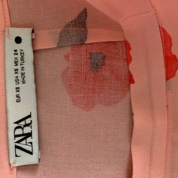 Pink Linen Floral 2-piece Set XS - Picture 11 of 12